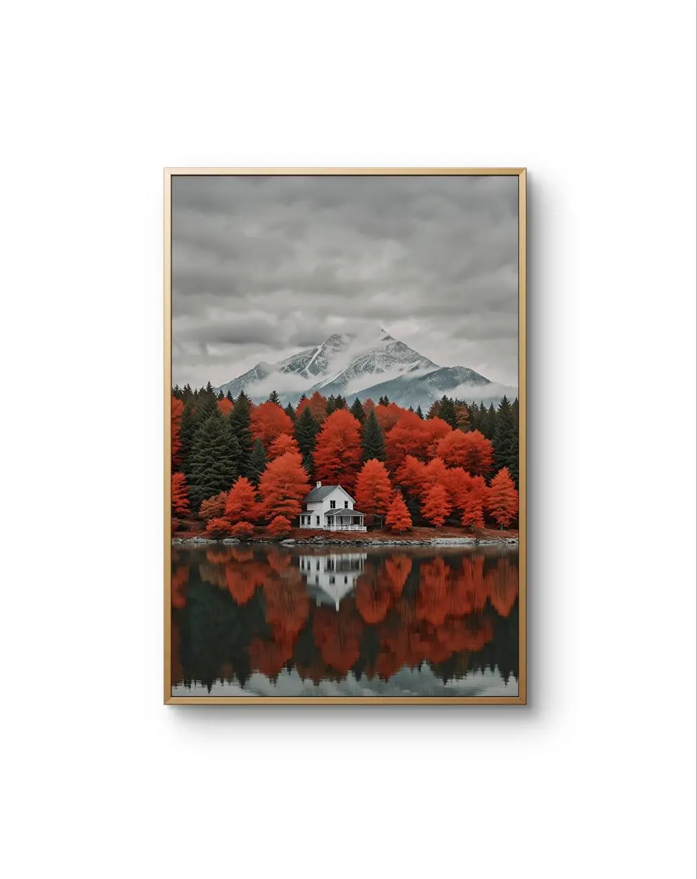 Bellucci - Autumn Reflections by the Lake — Fotografía fina lámina artística por Bellucci