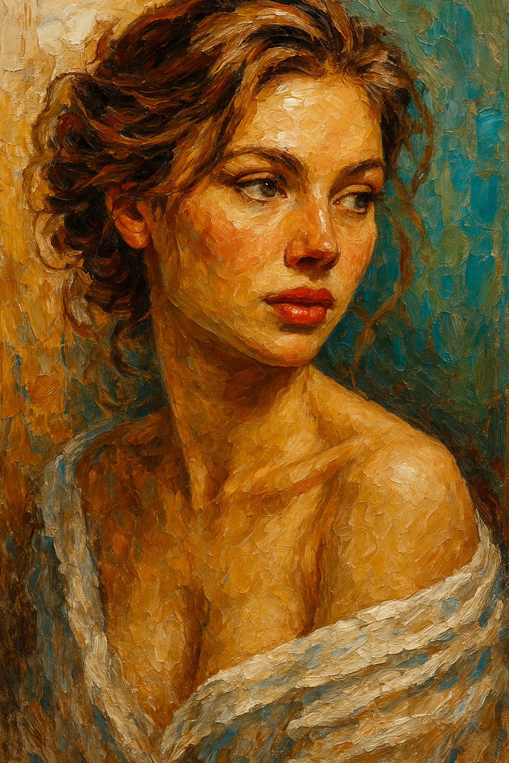 Elena Aureli — Grace in Profile, una lámina artística de técnica mixta en una subasta de arte semanal