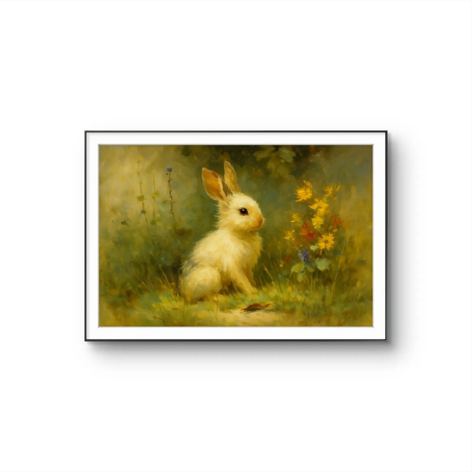 Henri des Bois - A Gentle Moment in the Meadow — Medios mixtos lámina artística finos por Henri des Bois