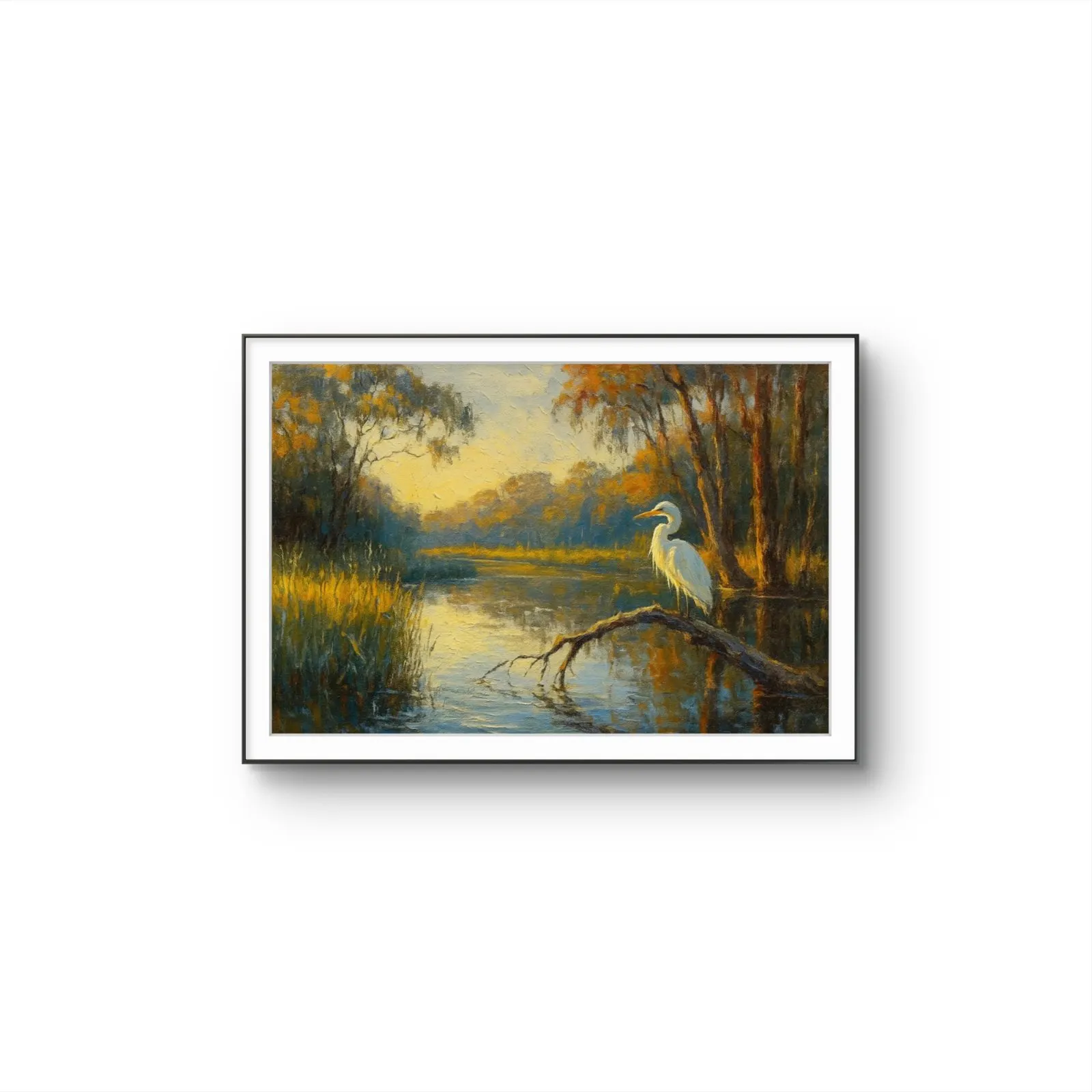 Henri des Bois - Autumn's Quiet Watcher — Medios mixtos lámina artística finos por Henri des Bois