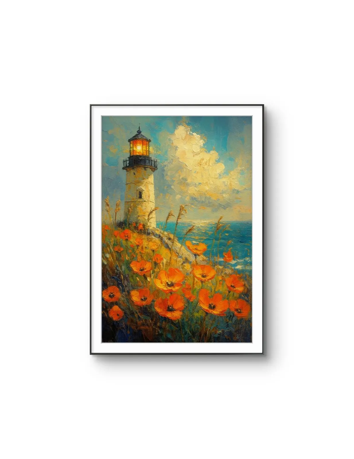 Henri des Bois - Beacon of the Seas — Medios mixtos lámina artística finos por Henri des Bois
