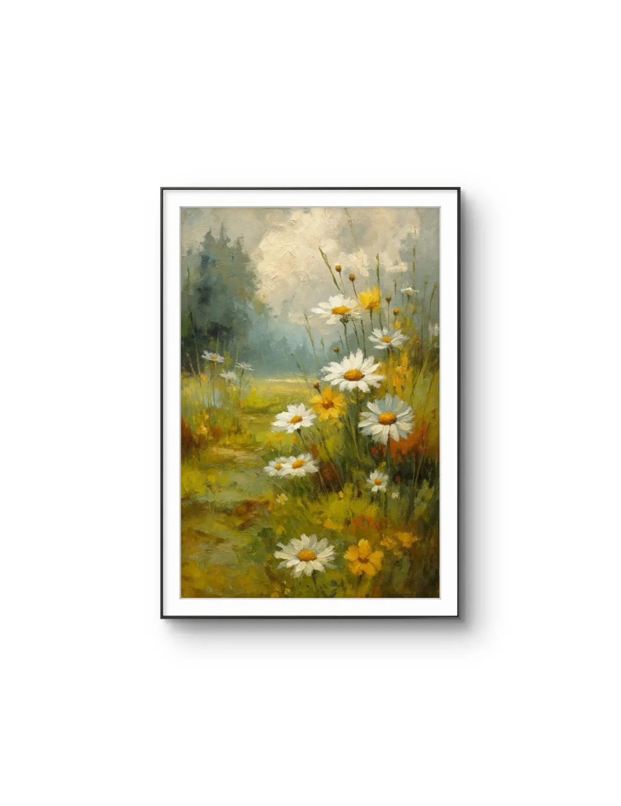 Henri des Bois - Daisy Path — Medios mixtos lámina artística finos por Henri des Bois