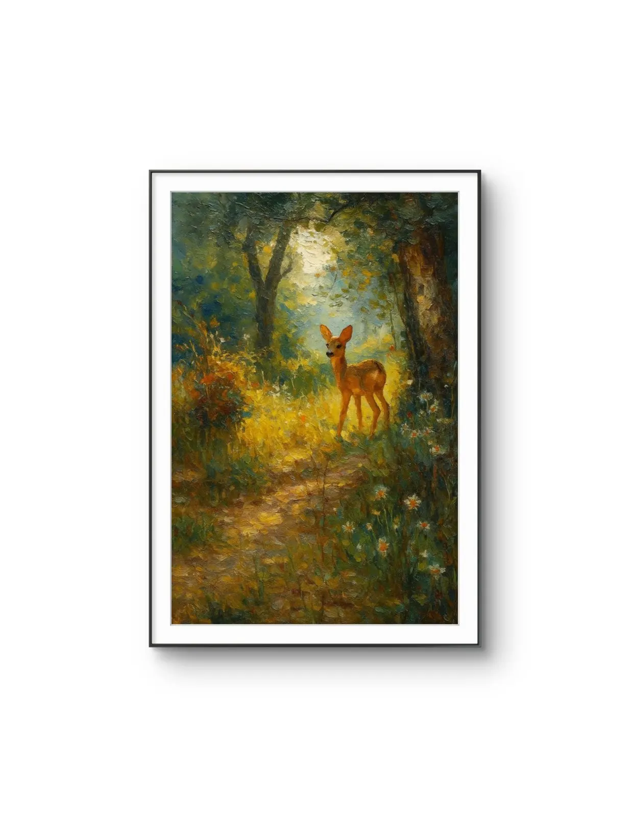 Henri des Bois - The Woodland Wanderer — Medios mixtos lámina artística finos por Henri des Bois